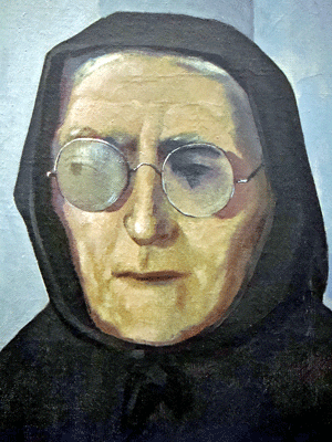 Schlotter "Die Frau des Metzgers", 1958, Öl auf Lwd., Foto CL