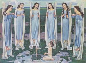 Ferdinand Hodler: "Der Auserwählte" (1903, zweite Fassung), Öl auf Leinwand, © Osthaus Museum Hagen.