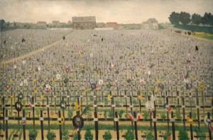 Félix Vallotton: "Soldatenfriedhof von Châlons-sur-Marne (1917, Öl auf Leinwand (Bibliothèque de Documentation Internationale Contemporaine - BDIC)