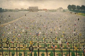 Félix Vallotton: "Soldatenfriedhof von Châlons-sur-Marne (1917, Öl auf Leinwand (Bibliothèque de Documentation Internationale Contemporaine - BDIC)