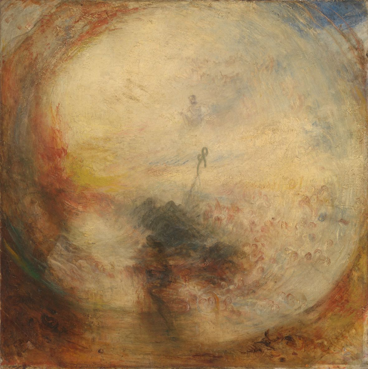 William Turner: „Light and Colour (Goethe's Theory) - the Morning after the Deluge – Moses Writing the Book of Genesis" (Licht und Farbe (Goethes Farbenlehre) – der Morgen nach der Sintflut – Moses schreibt das Buch Genesis), 1843, Öl auf Leinwand. (©Tate: Accepted by the nation as part of the Turner Bequest 1856, Photo © Tate, 2019)